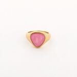 gouden roze hartje ring