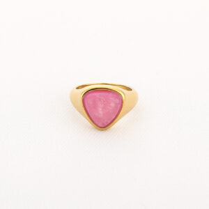gouden roze hartje ring