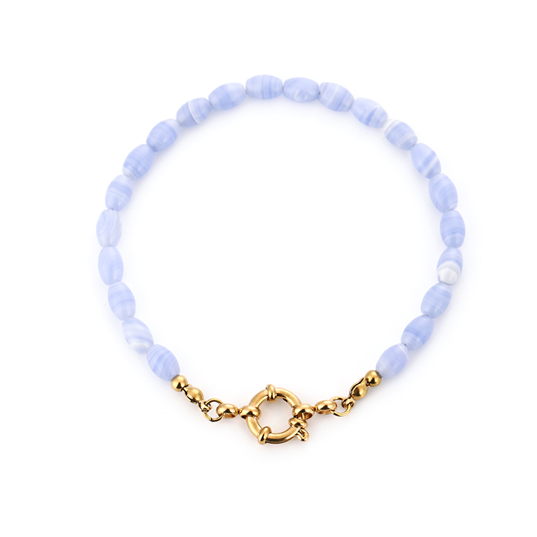 Kralen armband licht blauw