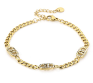 Schakel armbandje GOUD