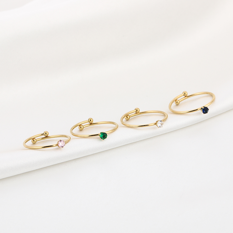 Multi kleur GOUD ring
