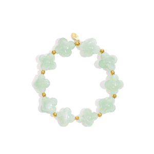 kralenarmband met klaver licht groen